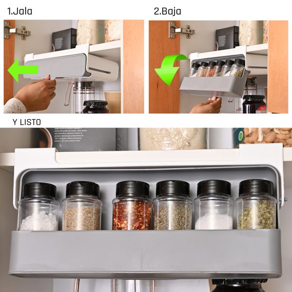Especieros Moderno Organizador Frascos Base Colgante Cocina - Imagen 9