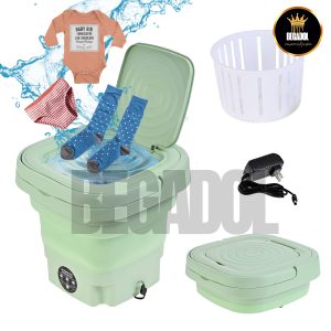 Mini Lavadora Portatil Plegable Pequeña Para Ropa Chica Morada