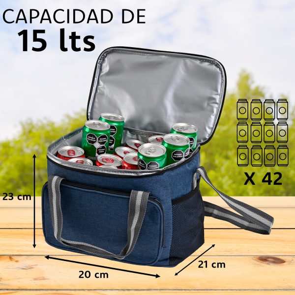 Lonchera Termica De Gran Capacidad Con Correas 15l Hielera - Imagen 8