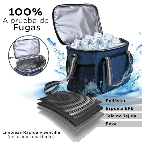 Lonchera Termica De Gran Capacidad Con Correas 15l Hielera - Imagen 6