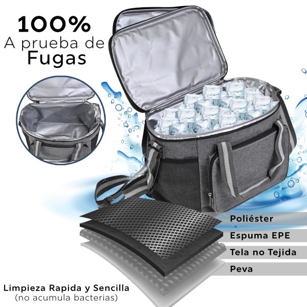 Lonchera Termica De Gran Capacidad Con Correas 15l Hielera - Imagen 5
