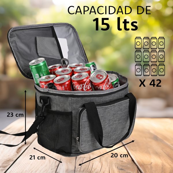 Lonchera Termica De Gran Capacidad Con Correas 15l Mochila - Imagen 3