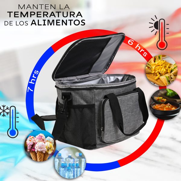 Lonchera Termica De Gran Capacidad Con Correas 15l Mochila - Imagen 4