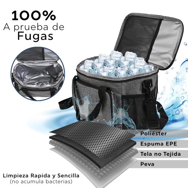 Lonchera Termica De Gran Capacidad Con Correas 15l Mochila - Imagen 5