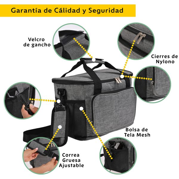 Lonchera Termica De Gran Capacidad Con Correas 15l Mochila - Imagen 7