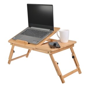 Mesa Plegable De Bambú Para Laptop Cama Y Sillón