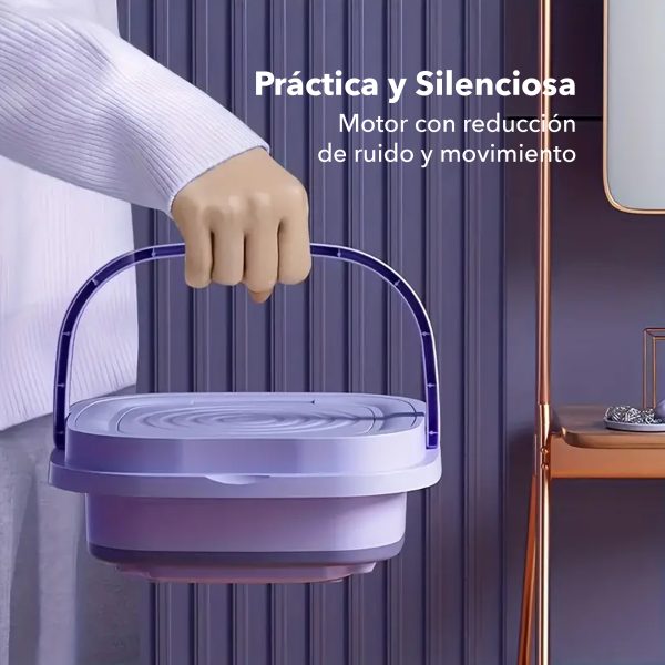 Mini Lavadora Portatil Plegable Pequeña Para Ropa Chica - Imagen 6